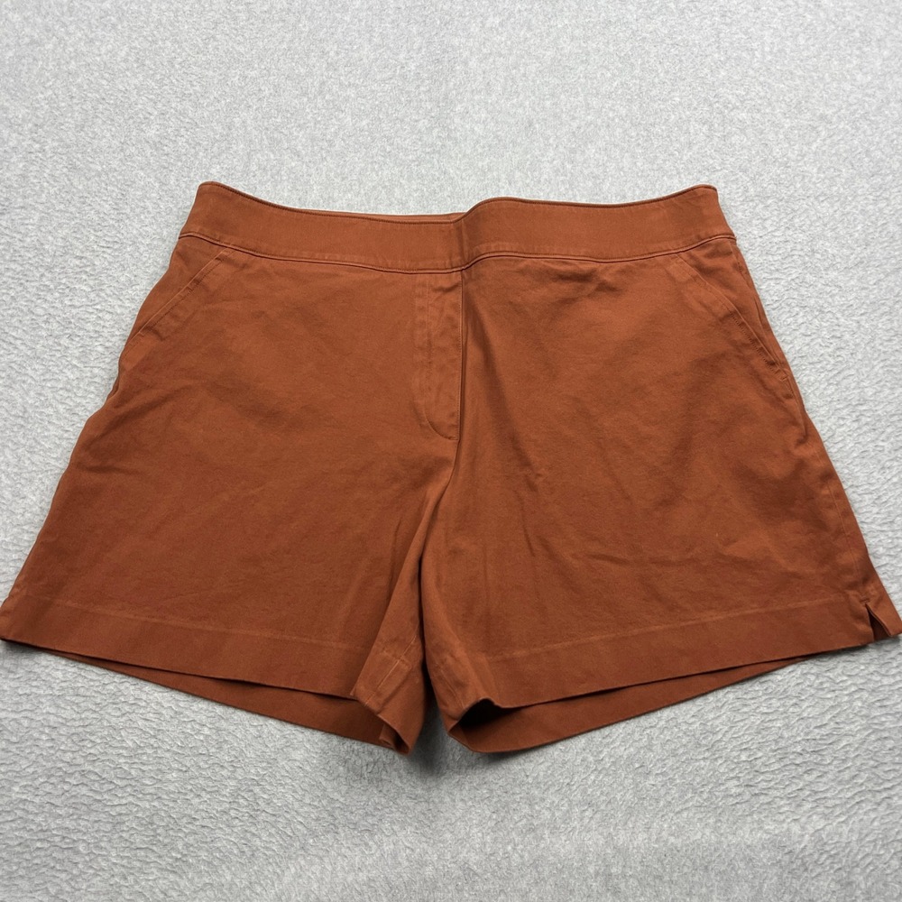 Spanx Polished Short Womens 1X Rust Orange High Rise Pull On Stretch Boho 20370R
